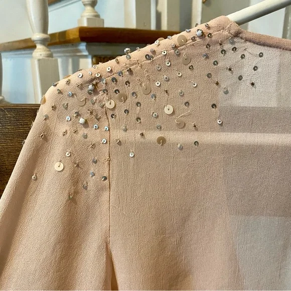 RARE Pura Vida pink sheer long sleeved top size XS - Picture 12 of 15